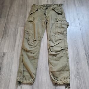 Vintage Polo Ralph Lauren Cargo Pants Mens 34 x 32 Ripstop Parachute Army Grunge